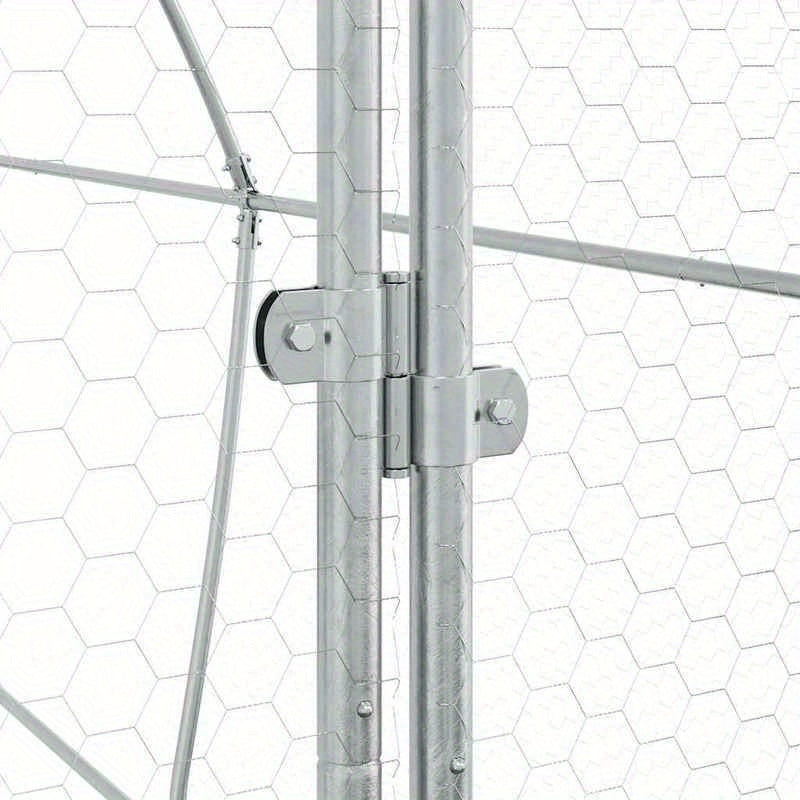 Dierenkooi – Konijnenhok – Knaagdierkooi – Kleine Dierenren – Huisdierenkooi – Metalen Frame – 400x105x182 cm – Weerbestendig – Veilig Slot