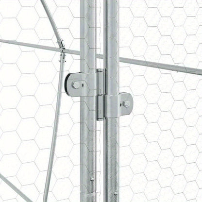 Dierenkooi – Konijnenhok – Knaagdierkooi – Kleine Dierenren – Huisdierenkooi – Metalen Frame – 400x105x182 cm – Weerbestendig – Veilig Slot
