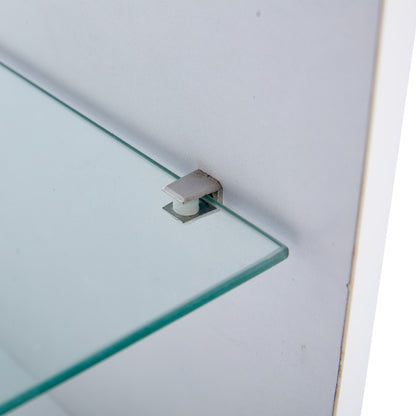 Salontafel – Koffietafel – Woonkamertafel – Tafeltje – Design Tafel – Two-Tone Hoogglans Glas – Compact Met Opbergruimte – Duurzaam & Eenvoudig Te Montateren