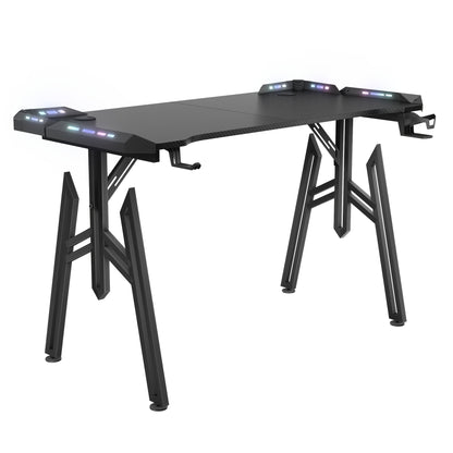 Gamingtafel – Game Bureau – Gaming Desk – Computerbureau – Werktafel – 140 cm – MDF Tafelblad – Stevig Metalen M-Poten