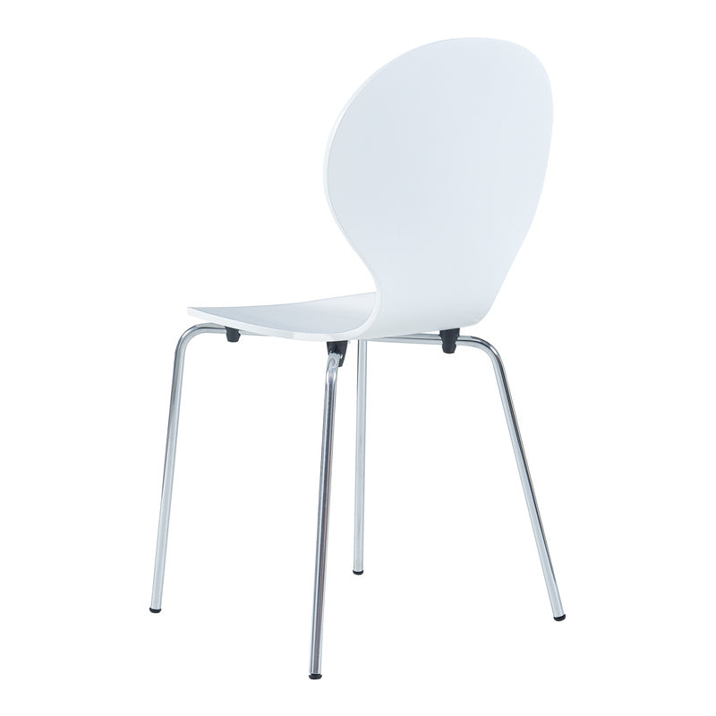 Eetkamerstoel – Stoel – Kuipstoel – Stoelset – Barkruk – Stapelbaar – Berkenhout Met Metalen Poot – Zithoogte 46 cm – Set Van 4
