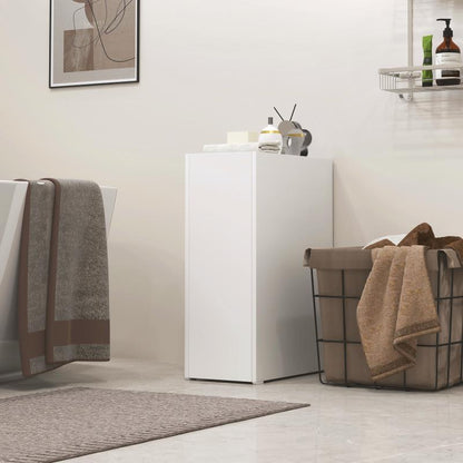 Compact badkamerkastje – badkamermeubel – badkamerkast – opbergkastje – kast met lades – ruimtebesparend – duurzaam hardhout – wit – 47x25x66,5 cm