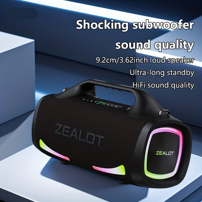 Draadloze Speaker – Bluetooth Speaker – Portable Speaker – Muziekbox – Luidspreker – Zwart – Lange Batterijduur 24000mAh – Waterbestendig IPX5 met RGB Display