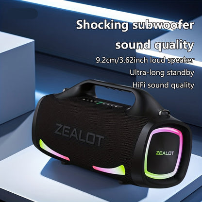 Draadloze Speaker – Bluetooth Speaker – Portable Speaker – Muziekbox – Luidspreker – Zwart – Lange Batterijduur 24000mAh – Waterbestendig IPX5 met RGB Display