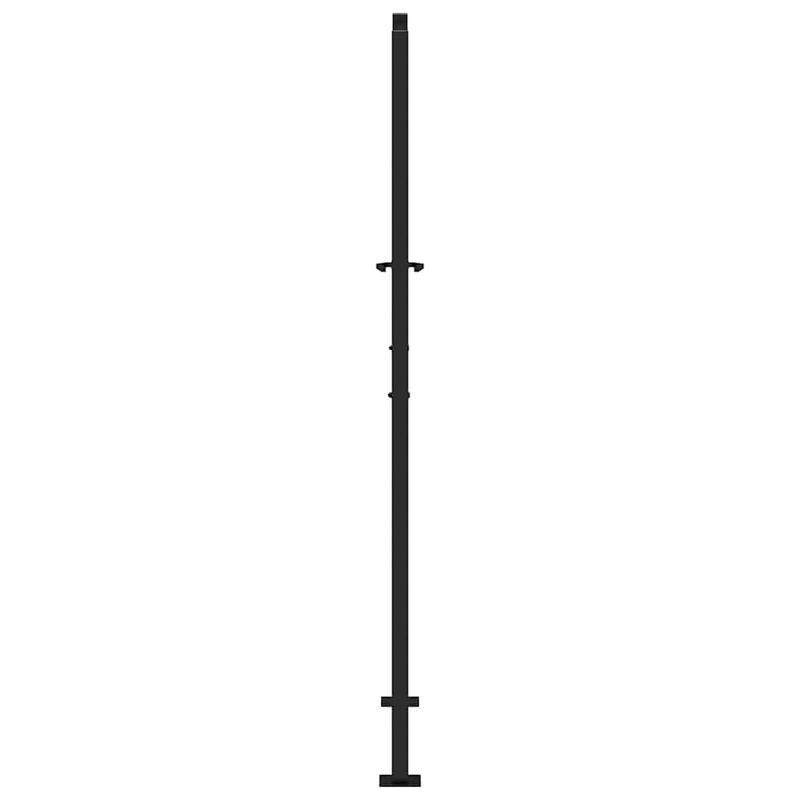 Poort – Tuinpoort – Toegangspoort – Gaaspalenz – Slagpoort – Zwart Stalen Poort – Ingebouwde Verlichting – 105x180 cm