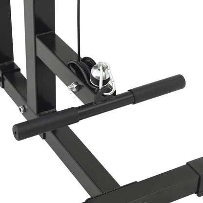 Lat Pulldown Machine – Krachttrainer – Fitnessmachine – Rugtrainer – Home Gym Apparatuur – Zwart – Verstelbare Zitting – Stalen Bouw 80 Kg Belastbaar