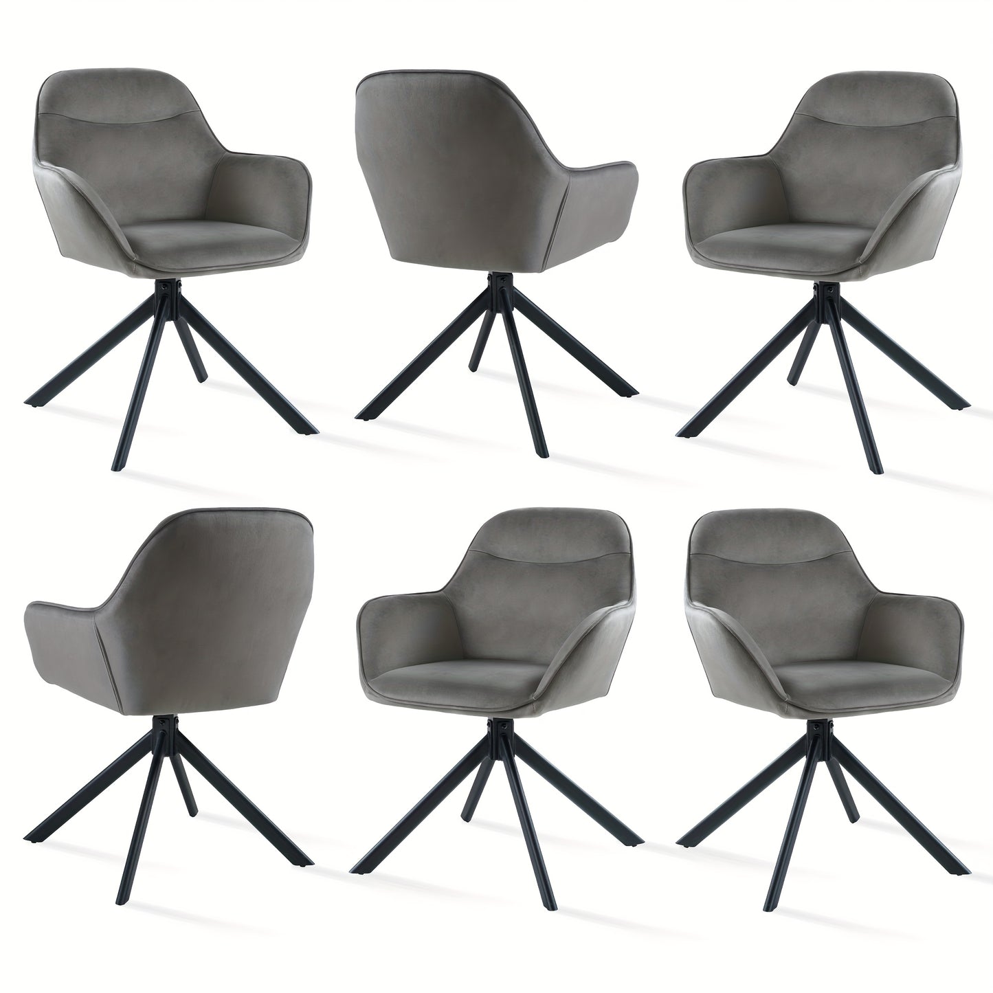 Eetkamerstoelen – Stoelen – Kuipstoelen – Keukenstoelen – Restaurantstoelen – 360° Draaibaar – Ergonomisch Gevoerd