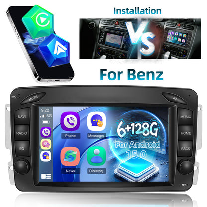 7 inch Android autoradio – Auto multimedia speler – Navigatiesysteem – Touchscreen radio – Inbouw car stereo – 8-core processor – 6GB RAM + 128GB opslag – Draadloze CarPlay & Android Auto – GPS met WiFi verbinding