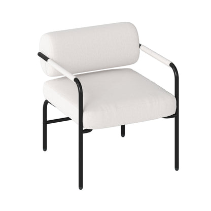 Fauteuil – Lounge Stoel – Relaxfauteuil – Zetel – Draaifauteuil – Velvet Bekleding – Metalen Armleuningen – Extra Dikke Zitkussen – Modern Design