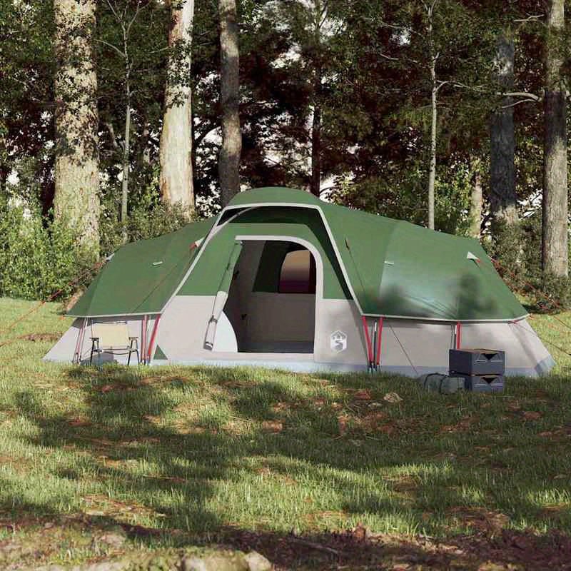 Koepeltent – Dometent – Familie Tent – Camping Tent – Groene Tent – 11 Personen – Waterdicht Polyester – Stevig TPU Frame