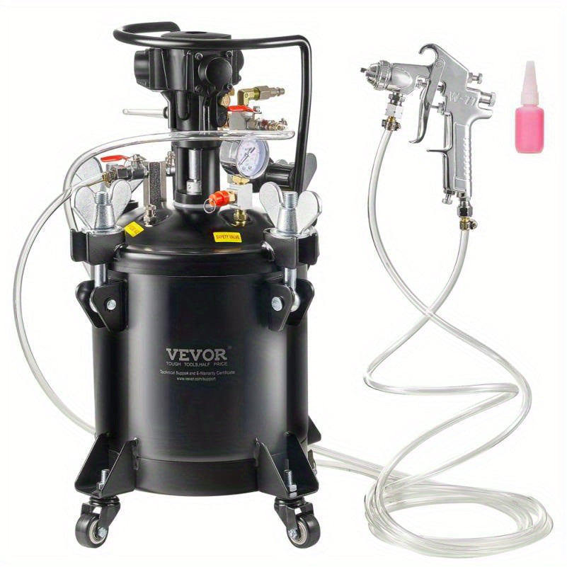 Automatische Spuitpot – Verfspuit – Drukpot – Spuitmeubel – Verfstainer – 10 Liter Inhoud – Automatische Roerfunctie met 70 PSI Druk