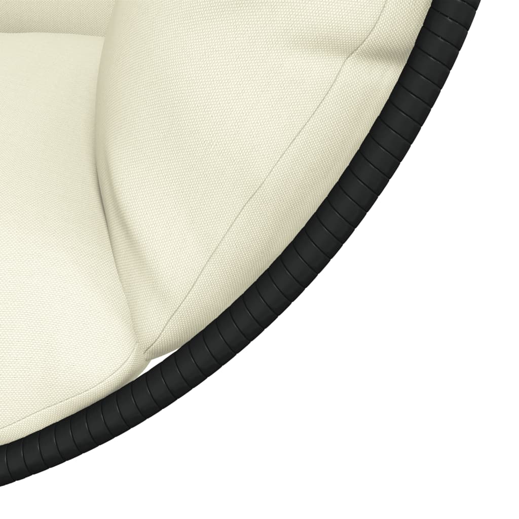 Hangstoel – Schommelstoel – Hangstoel Rattan – Hangstoel Binnen – Hangstoel Buiten – Beige – Rattan Mand Met Rope – Stalen Roestvrij Frame