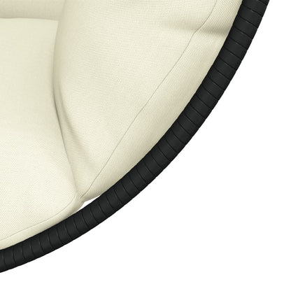 Hangstoel – Schommelstoel – Hangstoel Rattan – Hangstoel Binnen – Hangstoel Buiten – Beige – Rattan Mand Met Rope – Stalen Roestvrij Frame