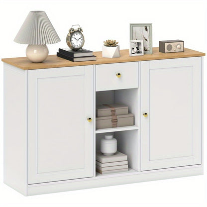 Metaalkommode – Dressoir – Kast – Opbergkast – Ladekast – Stevige Metalen Constructie – Compacte Afmetingen 119x36x76 cm