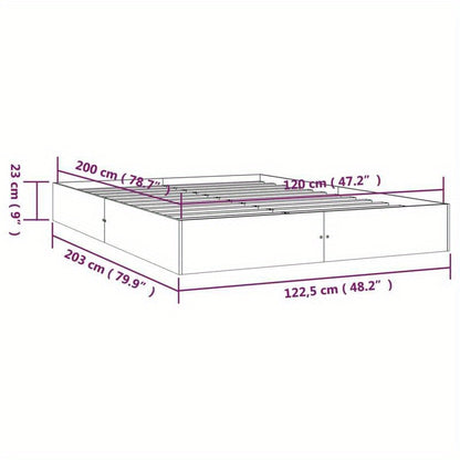 Bedframe – Bed – Kinderbed – Eenpersoonsbed – Meubel – Houten Hardhout – Geschikt Voor Matras 120x200 Cm – Modern Design
