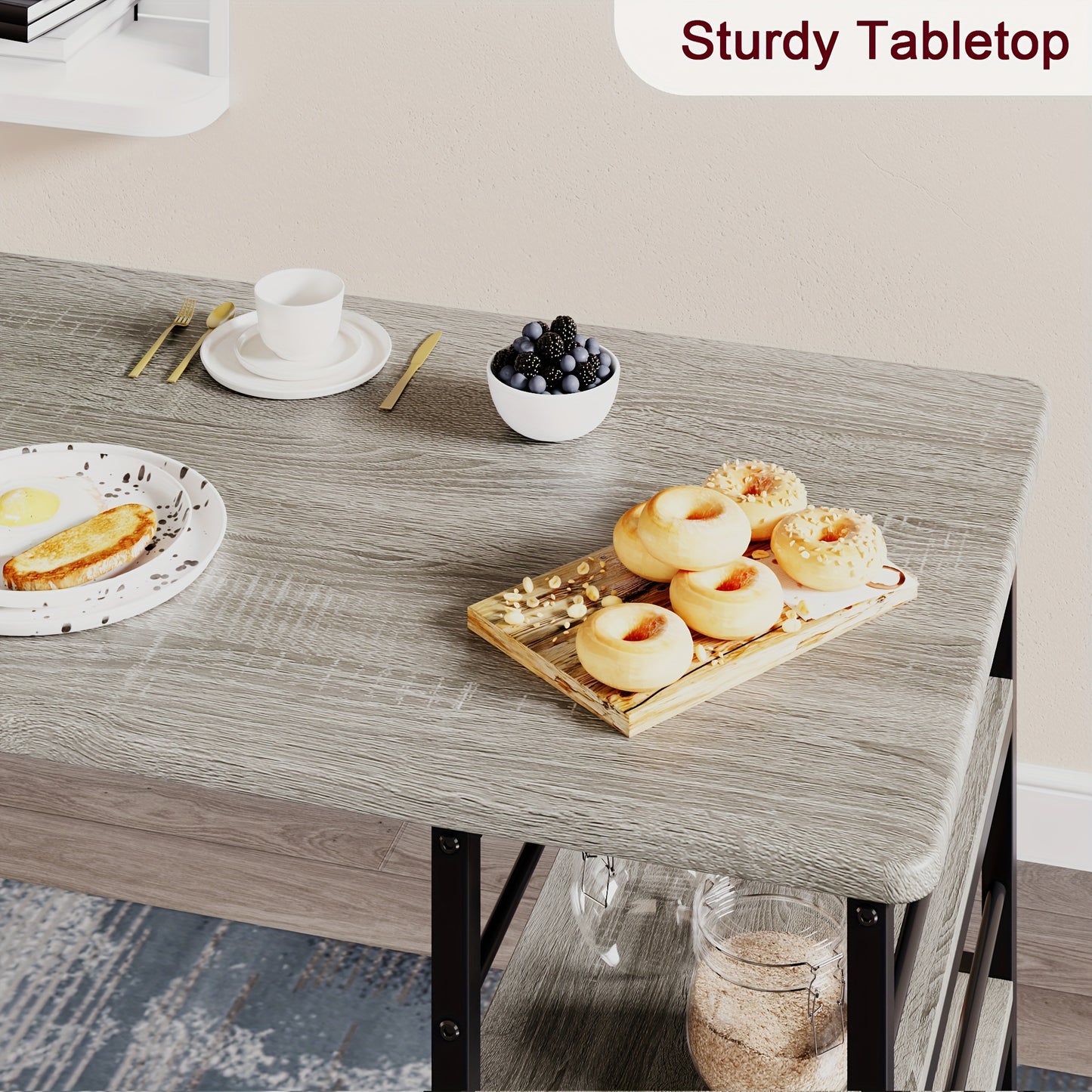 Bistroset – Eettafelset – Keukenset – Balkonset – Tuinset – Compact 2-Persoons – Met 3 Ruime Opbergruimtes – Met Gestoffeerde Barkrukken