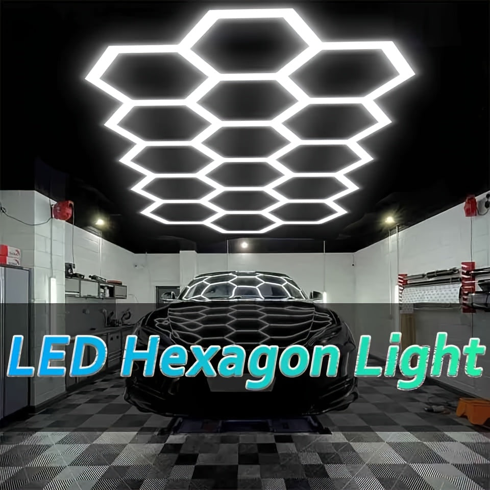 LED Hexagon Lamp – LED Lichtbuis – Garageverlichting – Werkplaatslamp – Industrieel Plafondlamp – Superhelder 6500K – Energiezuinig 85-265V