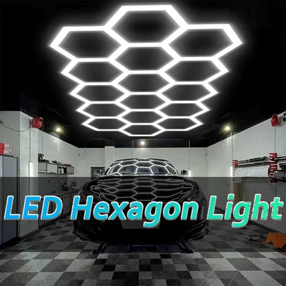 LED Hexagon Lamp – LED Lichtbuis – Garageverlichting – Werkplaatslamp – Industrieel Plafondlamp – Superhelder 6500K – Energiezuinig 85-265V