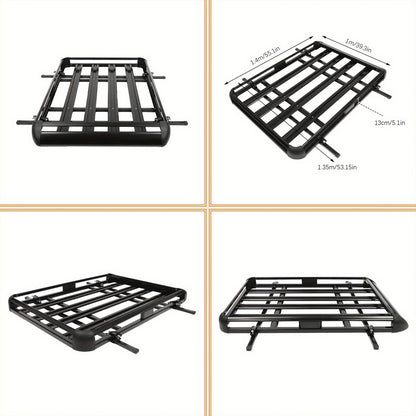 Dakkofferdrager – Dakdrager – Dakraildrager – Autodakdrager – Bagagedrager – Verstelbaar 100-135 cm – Maximaal 150 kg Draagvermogen – Aluminium & IJzer
