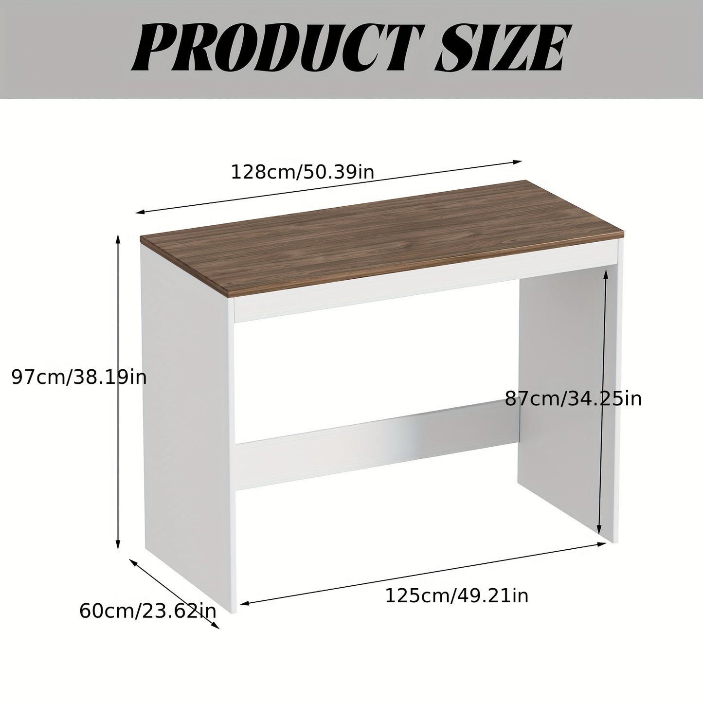 Wasmachinekast – Ombouwmeubel – Opbergkast – Wasmachine Meubel – Bovenkast – Ruim Werkblad 128x60 cm – Massief Hout & Kunststof – Wit Bruin