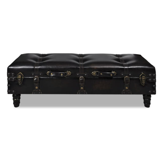 Classic Brown Vintage Storage Bench with Lift-Top Lid & Hinged Doors - Sturdy Multi-Functional Furniture with Ornate Hardware, Durable Construction for Living Room, Bedroom, Entryway - Space-Saving Chest Stool & Storage Cabin