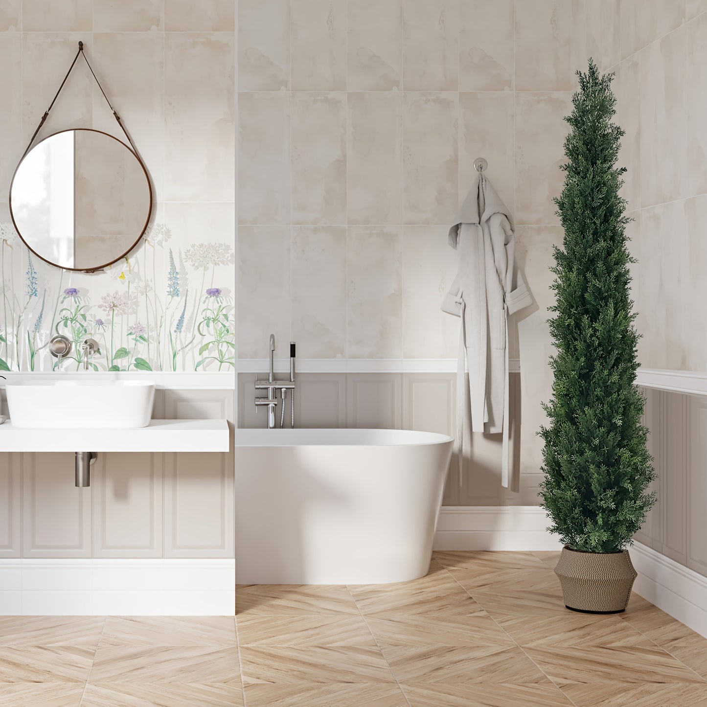 Kunstmatige Cederbomen – Nepdennen – Kunstplant – Kunststruiken – Evergreen Planten – Set Van 2 – 6 Voet Hoog – Weerbestendig PE Plastic