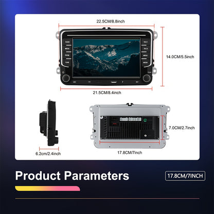 Double DIN Autoradio – Inbouw Car Stereo – Multimediaspeler – Navigatiesysteem – Auto Radio – 7 Inch Touchscreen – AHD Achteruitrijcamera & DVR Dashcam