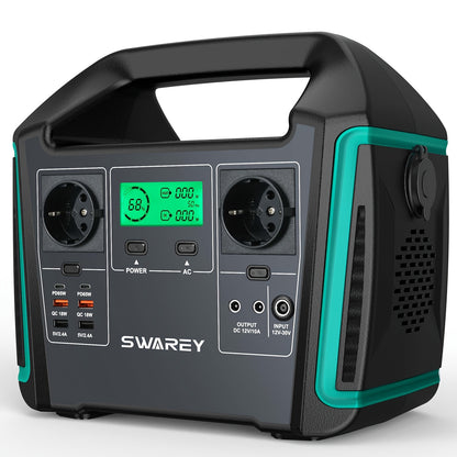 Draagbare Power Station – Mobiele Generator – Solar Generator – Noodstroomvoorziening – Buitenaccu – 1000W Vermogen – 725,76Wh Capaciteit – 2x 1000W AC Uitgang – 2x 65W USB-C Poorten