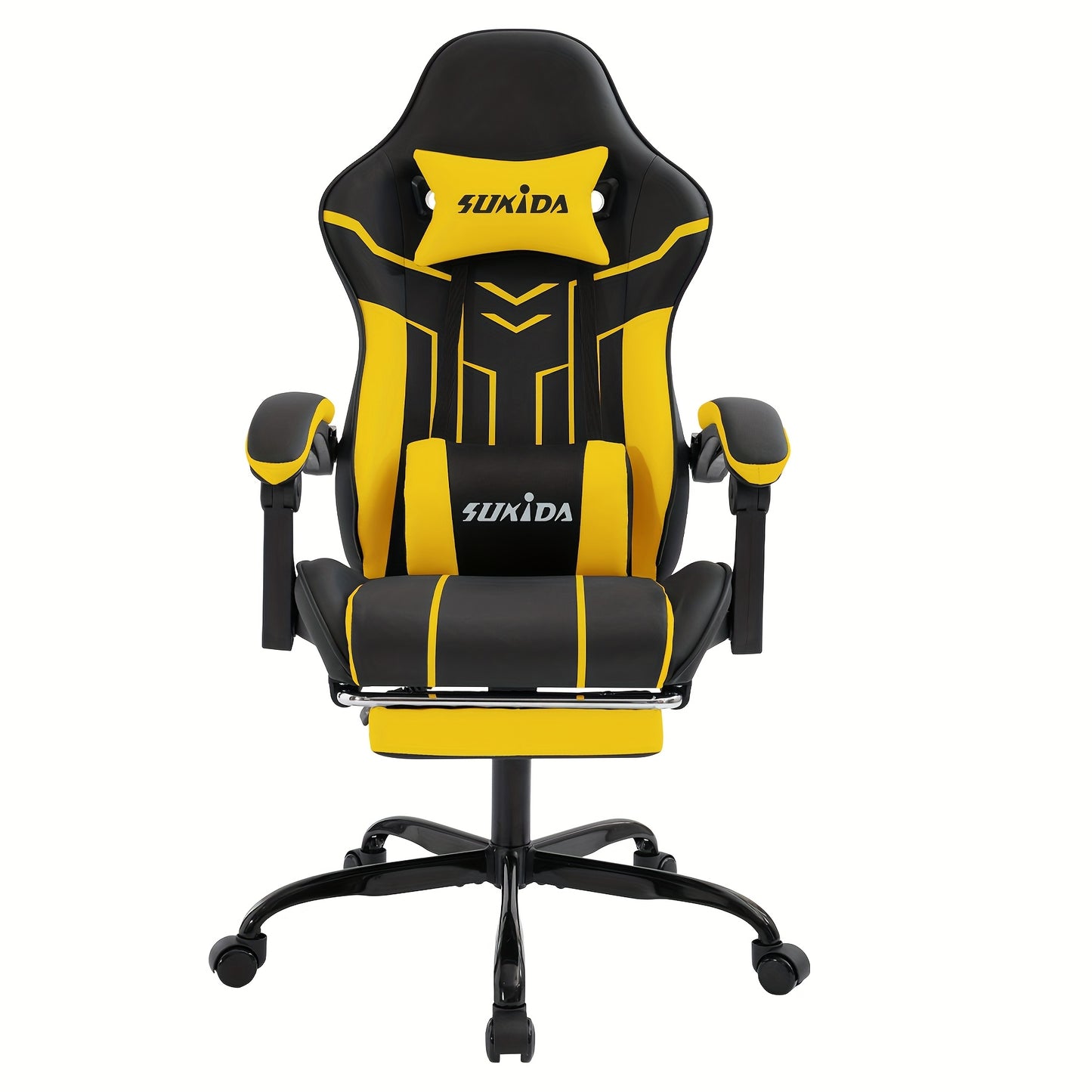 Gamingstoel – Gamestoel – Gaming Chair – Bureaustoel – Game Stoel – Verstelbare Hoogte – Geïntegreerde Voetensteun – Brede Zitoppervlakte – Ergonomische Hoge Rugleuning