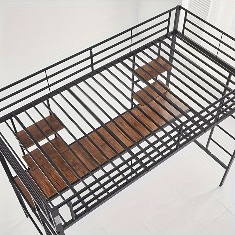 Hoogslaper – Mezzanine Bed – Zolderbed – Halfhoogslaper – Kinderhoogslaper – Metalen Frame – Ingebouwd Bureau – Ruimtebesparend – Modern Design
