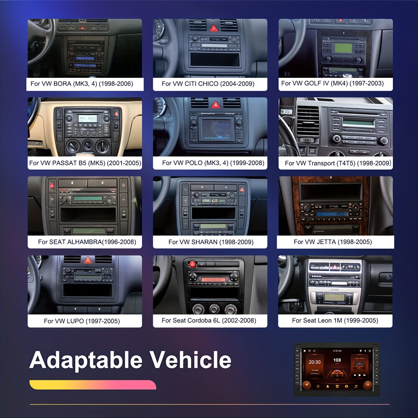 Android Autoradio – Multimedia Systeem – Inbouw Radio – Navigatie Systeem – Touchscreen Radio – 7-inch HD Display – Achteruitrijcamera Met Microfoon