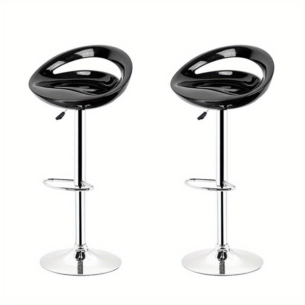 Barstoel – Barstoel Set – Barkruk – Keukenkruk – Barkrukken Verstelbaar – Zwart Mat – Verstelbare Hoogte 81-101 cm – Onderhoudsvriendelijk Materiaal