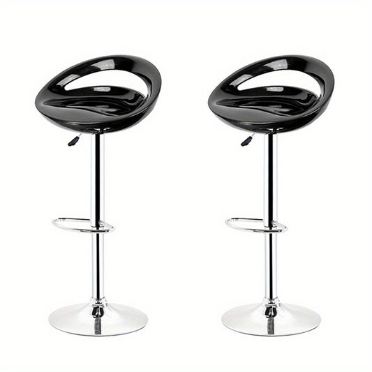 Barstoel – Barstoel Set – Barkruk – Keukenkruk – Barkrukken Verstelbaar – Zwart Mat – Verstelbare Hoogte 81-101 cm – Onderhoudsvriendelijk Materiaal