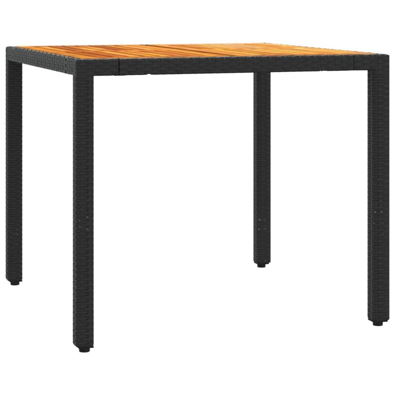 Tuinset – 5-delige tuinmeubelset – Loungeset – Buitenmeubelen – Terrasmeubilair – Zwart Poly Rattan – Weerbestendig Materiaal – Inclusief Zachte Kussens