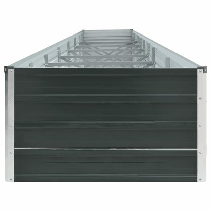 Tuinbak Verhoogd – Plantbak – Moestuinbak – Bloembak – Groentebak – Gegalvaniseerd Staal – 600x80x45 cm – Antraciet - QUORE