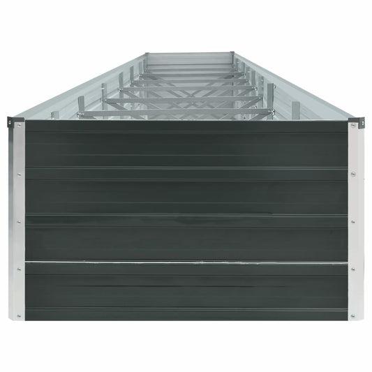 Tuinbak – Plantenbak – Bloembak – Kruidenbak – Verhoogde Bloemenbak – Gegalvaniseerd Staal – 600x80x45 cm – Duurzaam Antraciet