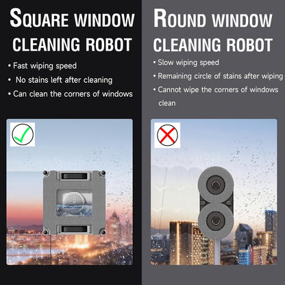 Raamrobot – Robot Ramenwasser – Elektrische Glazenwasser – Raamreiniger – Ruitenreiniger – Compact Ultradun Design – 5600Pa Krachtige Zuigkracht