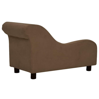 Dierenbank Hond Kat – Huisdierbank – Hondenbed – Kattenmand – Pet Sofa – Stevig Houten Frame – Wasbare Pluche Bekleding – Groot Bruin