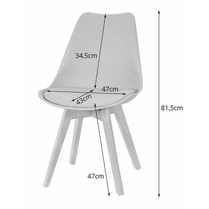 Rectangular Table Set 120x80 Sonoma Oak + 4 White MARK Chairs