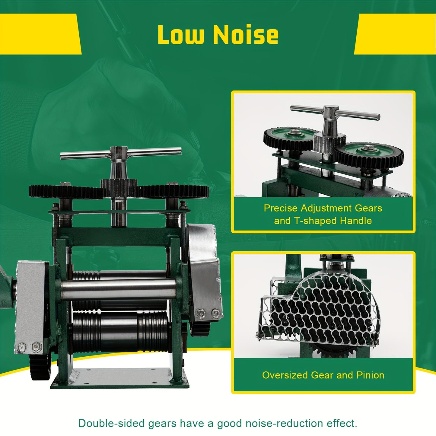 Rollersluiter – Rolling Mill – Metaalroller – Draadroller – Handmatige Walsmachine – Verstelbare Dikte 0,01-18 mm – Gietijzer en Staal