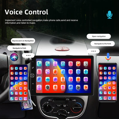 Single DIN Autoradio – Auto Radio – Autospelers – GPS Radio – Multimedia Speler – Met 12 LED AHD Camera & Microfoon – 10,4 Inch 2.5D HD Touchscreen – Wired CarPlay en Android Auto
