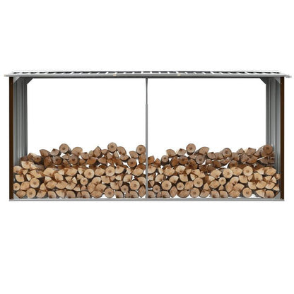 Houtopslag – Houtrek – Houtvat – Haardhouthouder – Kaminholzständer – Stevige Metalen Constructie – Open Design Voor Optimale Luchtcirculatie – Bruin