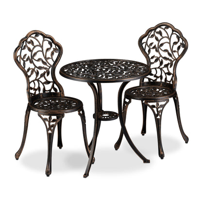Bistroset – Balkonset – Tuinset – Bistrotafel – Tuinstoelen – Antiek Design – Weerbestendig Aluminium – Compact & Duurzaam