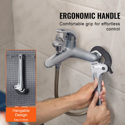Pijpsleutel – Buisratel – Buismoersleutel – Sanitairgereedschap – Installatiesleutel – Aluminium – 14 Inch – Automatische Bekverstelling – Ergonomisch Handvat