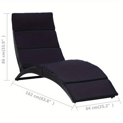 Ligstoel – Ligbed – Tuinstoel – Relaxstoel – Ergonomisch – Gerecycled Houten Frame – Weerbestendig Poly Rattan Kussens - QUORE