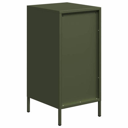 Modern Olive Green Metal Sideboard Cabinet with 3 Drawers & 2 Shelves - Contemporary Design, Cold-Rolled Steel, Removable Top Shelf, 35x39x73.5cm, Perfect for Living Room or Bedroom, Sideboard Cabinet, Bedroom Storage, Minima