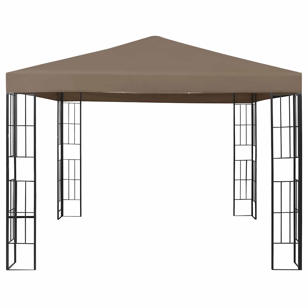 Luifel – Tuinpaviljoen – Zonnescherm – Terrasoverkapping – Pergola – 3x3 Meter – Ventilerend Polyester Dak – Inclusief Sfeerverlichting