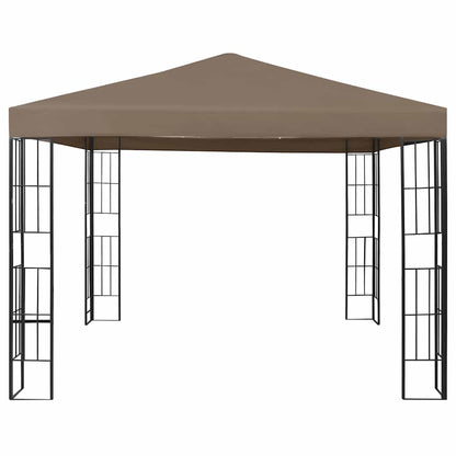 Luifel – Tuinpaviljoen – Zonnescherm – Terrasoverkapping – Pergola – 3x3 Meter – Ventilerend Polyester Dak – Inclusief Sfeerverlichting