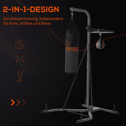 Bokszak Standaard – Bokszakhouder – Punching Bag Stand – Bokspaal – Boksbal – Verstelbare Hoogte 167-187 cm – Inclusief 20 kg Bokszak – Stalen Frame 100 kg Belastbaar