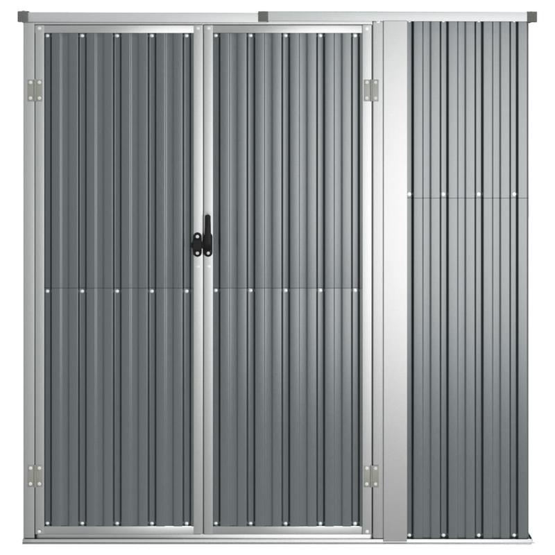 Tuinhuisje – Tuinkast – Berging – Opbergbox – Tuinschuur – Gegalvaniseerd Staal – Grijs – 161x89x161 cm – Weerbestendig – Stevig